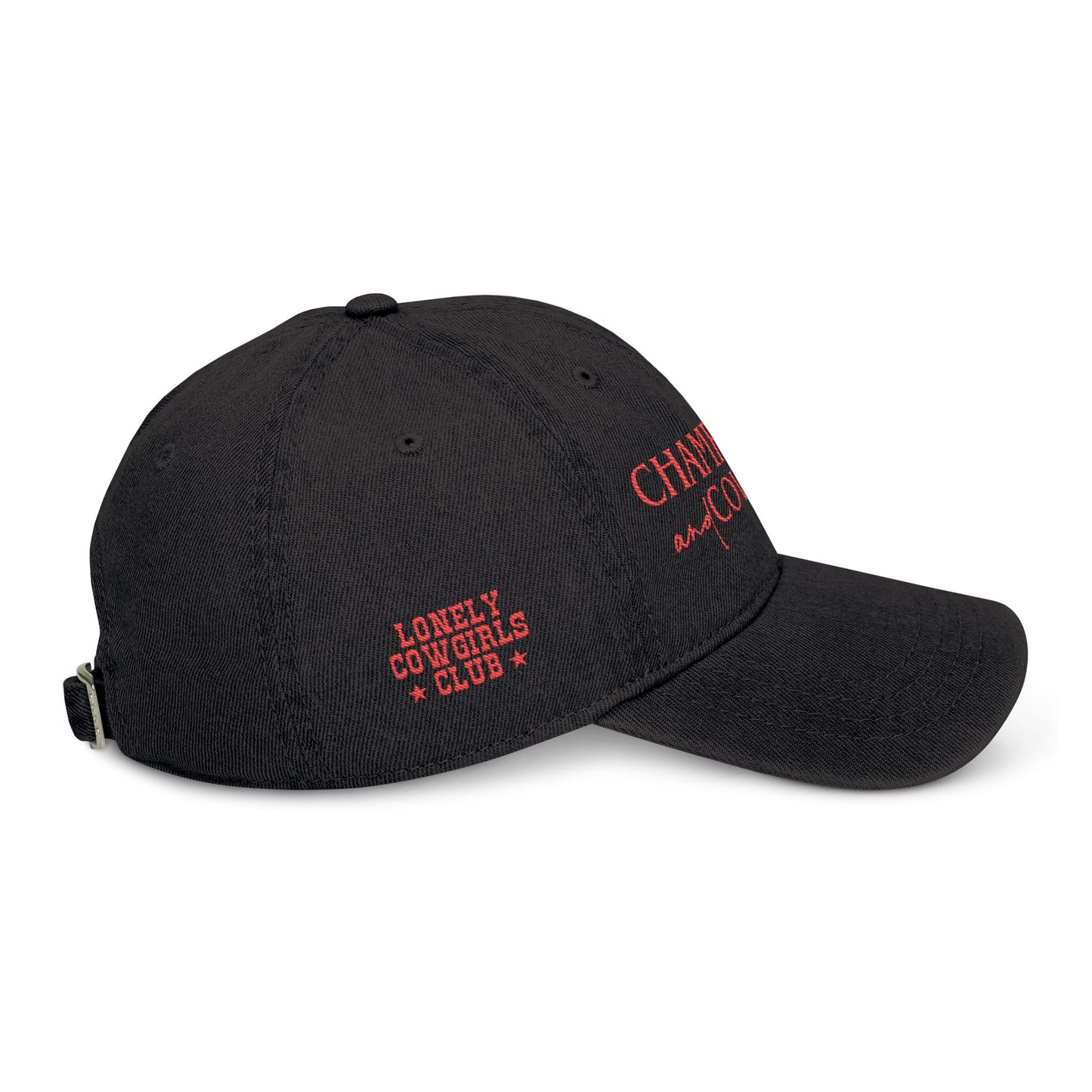 Champagne & Cowboys Embroidered Denim Hat