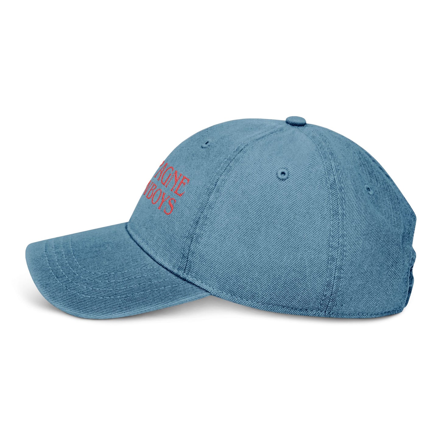 Champagne & Cowboys Embroidered Denim Hat