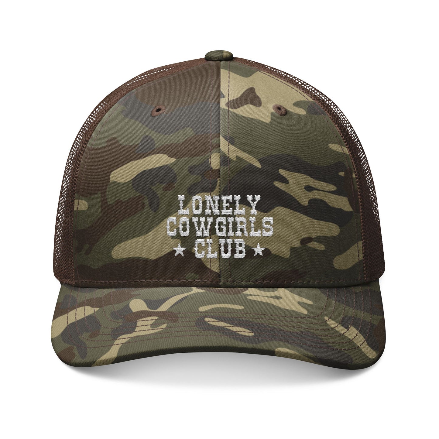 Lonely Cowgirls Club Camouflage Trucker Hat