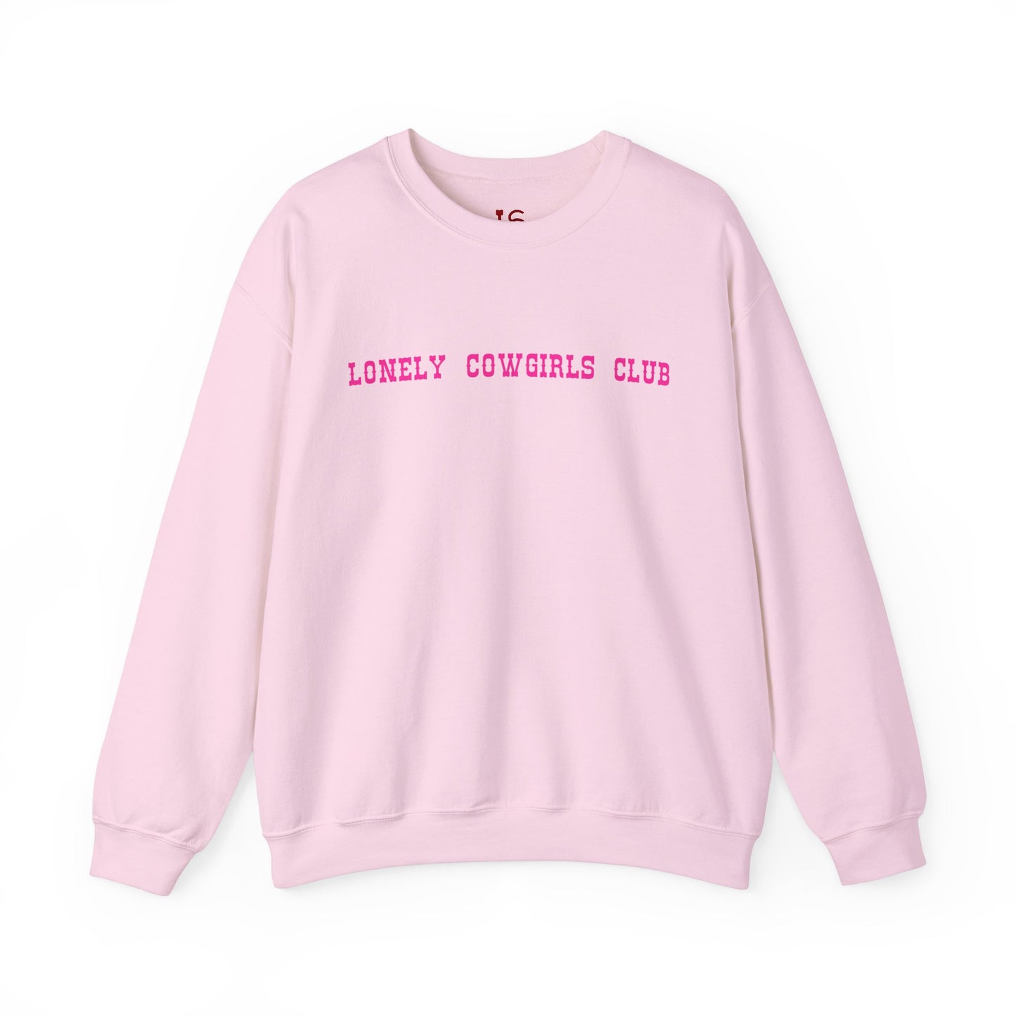 But Daddy He's a Cowboy Pink Crewneck