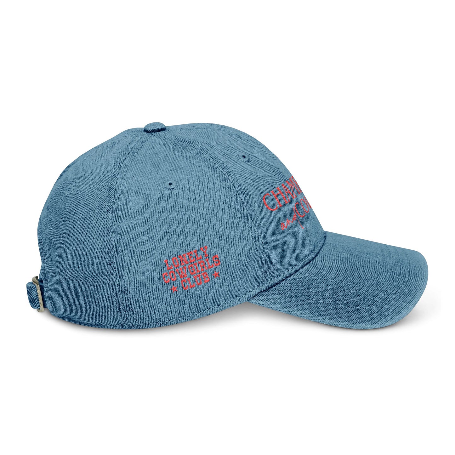 Champagne & Cowboys Embroidered Denim Hat