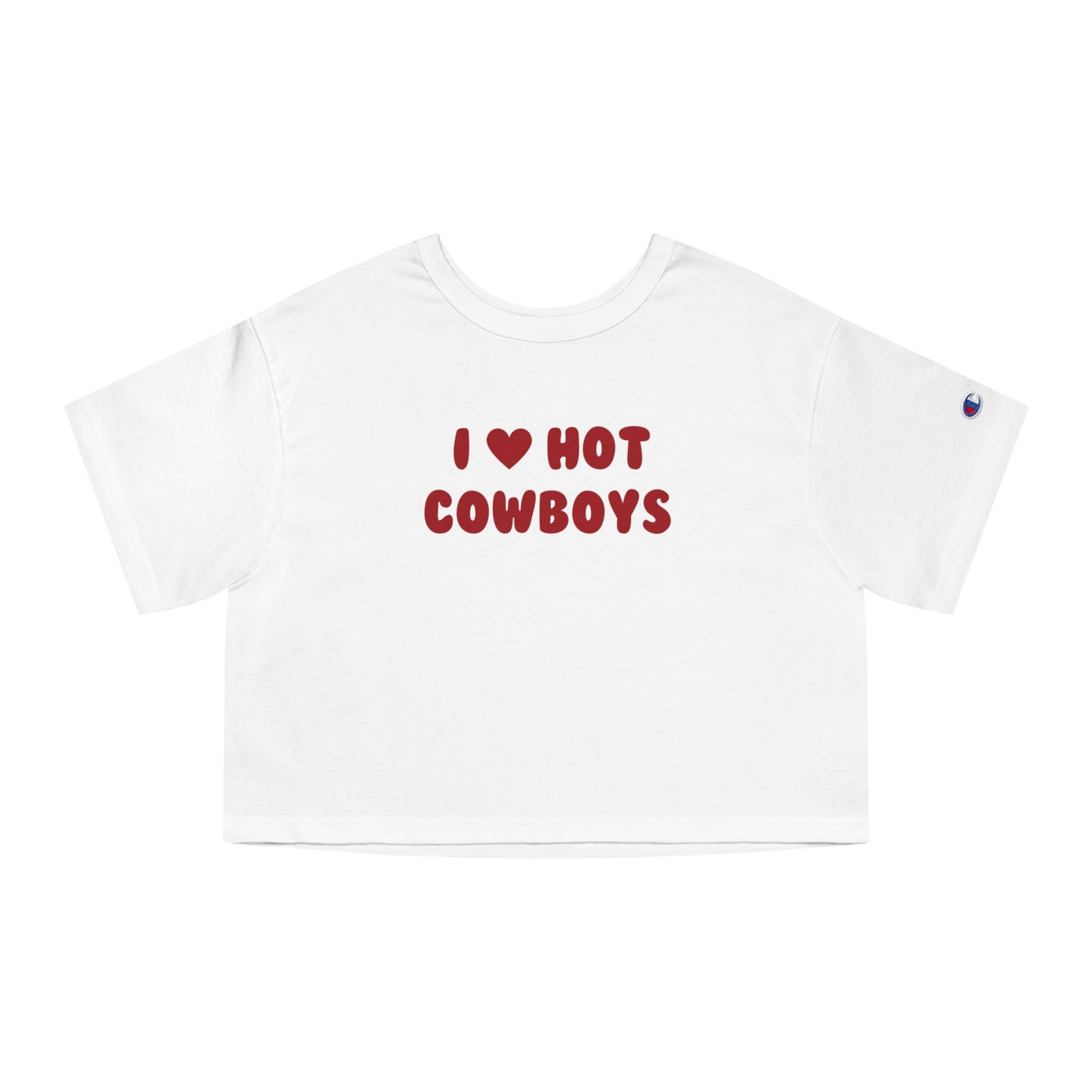 I Love Hot Cowboys Cropped Tee
