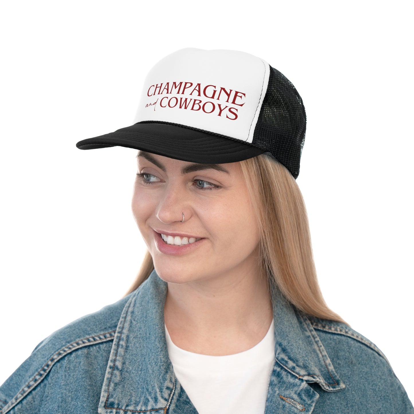 Champagne and Cowboys Trucker Hat