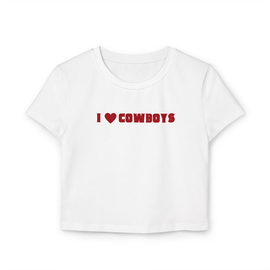 I Love Cowboys Baby Tee