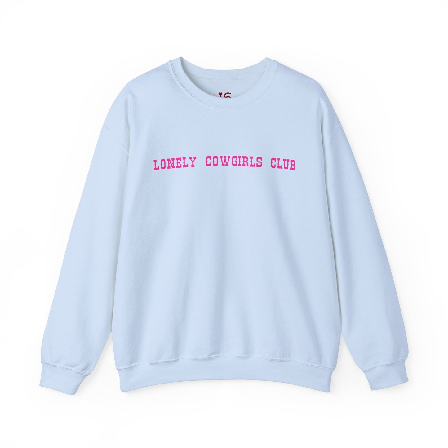 But Daddy He's a Cowboy Pink Crewneck