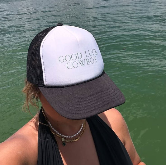 Good Luck Cowboy Trucker Hat